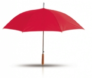 מטרייה אדומה - ידית עץ
